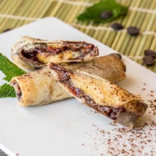 Rollitos De Platano Con Chocolate
