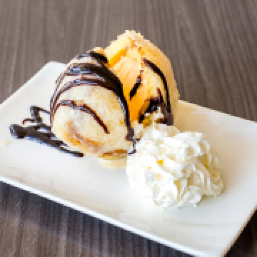 Tempura de helado fresa